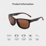 ZENOTTIC Polarized Square Sunglasses Men: UV400 Protection Flexible Frame TAC Lens - Unbreakable Sports Sun Glasses Cycling - Image 5