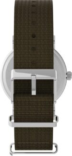 Timex Weekender 38mm Unisex Analog Watch | INDIGLO Backlight | Adjustable Durable Nylon Fabric Slip Through Strap | 24 Hour Time - Image 4