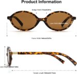 ViewJoy Retro Oval Sunglasses for Women Vintage 90s Y2K Trendy Designer Sun Glasses - Image 5