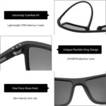 ZENOTTIC Polarized Sunglasses Men Square: Lightweight Durable TR90 Frame UV400 Protection Sun Glasses Driving Fishing Golf - Image 3