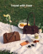 LOVEVOOK Swing Zip Shoulder Bag, Small Purses for Women Trendy Handbags, Mini Vintage Hobo Clutch Leather Tote - Image 3