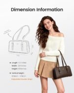 LOVEVOOK Swing Zip Shoulder Bag, Small Purses for Women Trendy Handbags, Mini Vintage Hobo Clutch Leather Tote - Image 4