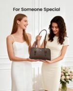 LOVEVOOK Swing Zip Shoulder Bag, Small Purses for Women Trendy Handbags, Mini Vintage Hobo Clutch Leather Tote - Image 7
