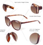 Face Shadow Polarized Sunglasses for Women, Cat Eye Sunglasses for Small Face Ladies Ultralight UV400 Protection - Image 4