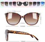 Face Shadow Polarized Sunglasses for Women, Cat Eye Sunglasses for Small Face Ladies Ultralight UV400 Protection - Image 6