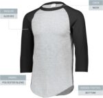 Augusta Sportswear Mens Baseball 3/4 Sleeve Tee 2.0 | Soft Cotton Blend Raglan Tee - Image 4