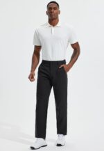 Men's Golf Pants 30"/32"/34" Lightweight Stretch Work Dress Office Travel Slacks Business Casual Trousers - Image 3