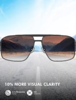 LUENX Aviator Polarized Sunglasses for Men Women Square Polygon Shades – UV400 Protection, Anti-Glare for Driving Fishing - Image 5