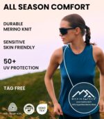 Merino Wool Tank Top Women - Active Merino Wool Undershirt Moisture Wicking Breathable Anti-Odor Lightweight Base Layer - Image 4