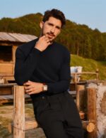 PJ PAUL JONES Mens Mock Turtleneck Sweater Long Sleeve Casual Pullover Sweater Slim Fit Basic Knit Tee - Image 3