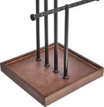 Amazon Basics Four-Tier Jewelry Organizer Tree Stand, Necklace Earring Bracelet Holder with Ring Storage, Walnut/Black - Image 3