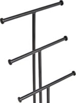 Amazon Basics Four-Tier Jewelry Organizer Tree Stand, Necklace Earring Bracelet Holder with Ring Storage, Walnut/Black - Image 4
