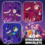 Kpop Demon Hunters™ Friendship Bracelet Kit, 3-Pack, Rumi, Mira & Zoey Bracelet Making Kits, Beads for Jewelry Making, Kpop Charms & Travel-Friendly Bead Case, Official K Pop Demon Hunters Merch - Image 4