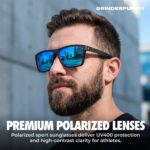 grinderPUNCH Polarized Sunglasses for Men and Women Lightweight TR90 Frame UV400 Protection Square Sun Glasses - Image 5