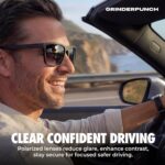 grinderPUNCH Polarized Sunglasses for Men and Women Lightweight TR90 Frame UV400 Protection Square Sun Glasses - Image 6