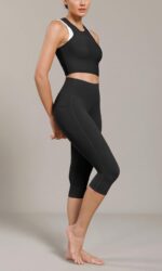 ODODOS Buttery Soft Lounge Yoga Capris with Pockets for Women, 14" / 19" / 21" High Waist Capri Leggings - Image 3
