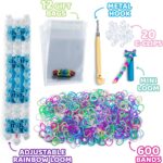 Rainbow Loom Original Rubber Band Bracelet Making Kit - 628 Pcs Loom Kit with Loom Board, Metal Hook, 600 Bands, C-Clips - Ages 7+, 2014 Toy of the Year - Image 4