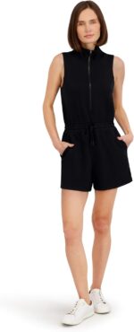 Spyder Women's Harmony Scuba Knit French Terry Sleeveless Romper - Image 2
