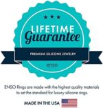 Enso Rings Bevel Classic Silicone Wedding Ring – Hypoallergenic Unisex Wedding Band – Comfortable Band for Active Lifestyle – 8mm Wide, 2.16mm Thick - Image 4