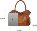 HESHE Leather Shoulder Purses for Women Tote Handbags Top Handle Bags Designer Satchel Handbag Ladies Hobo Bag Crossbody Bags - Image 4