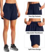 Ksmien Women's 5"/ 7" Athletic Running Shorts Quick Dry Lightweight Workout Gym Shorts with Zipper Pockets UPF 50+ - Image 5