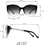 Jessica Simpson Womens J5012 Retro Cat Eye Sunglasses With Uv400 Protection - Image 5