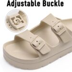 Goosecret Women's Comfortable Arch Support Walking Platform Sandals | Lightweight Chunky Slip-On Foam Slides with Adjustable Buckle, Sandals for Beach and Daily Wear - Image 5