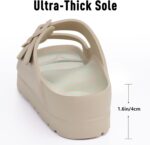 Goosecret Women's Comfortable Arch Support Walking Platform Sandals | Lightweight Chunky Slip-On Foam Slides with Adjustable Buckle, Sandals for Beach and Daily Wear - Image 7