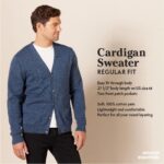 Amazon Essentials Men's V-Neck Cotton Knitted Cardigan Sweater, Ribbed - Image 2