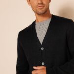 Amazon Essentials Men's V-Neck Cotton Knitted Cardigan Sweater, Ribbed - Image 4