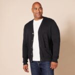 Amazon Essentials Men's V-Neck Cotton Knitted Cardigan Sweater, Ribbed - Image 6