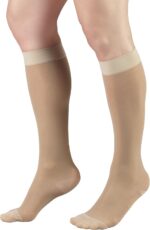 Truform Sheer Compression Stockings, 15-20 mmHg, Women's Knee High Length, 20 Denier, Nude, X-Large - Image 6