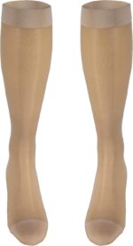 Truform Sheer Compression Stockings, 15-20 mmHg, Women's Knee High Length, 20 Denier, Nude, X-Large - Image 7