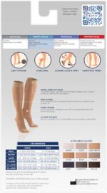 Truform Sheer Compression Stockings, 15-20 mmHg, Women's Knee High Length, 20 Denier, Nude, X-Large - Image 8