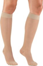 Truform Sheer Compression Stockings, 15-20 mmHg, Women's Knee High Length, 20 Denier, Nude, X-Large - Image 9