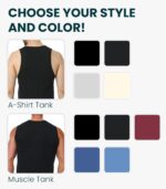 Merino Wool Tank Top Men - Active Merino Wool Undershirt Moisture Wicking Breathable Anti-Odor Lightweight Base Layer - Image 3