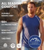 Merino Wool Tank Top Men - Active Merino Wool Undershirt Moisture Wicking Breathable Anti-Odor Lightweight Base Layer - Image 4