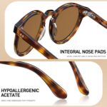AVAWAY Small Face Womens Mens Sunglasses Polarized – Round Acetate Frame UV400 Protection for Driving Vacation Summer Outings - Image 7