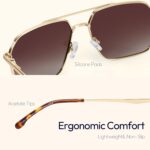 ZENOTTIC Polarized Aviator Sunglasses for Men: UV400 Protection Trendy Anti-Glare Shades - Driving Fishing Golf Fashion - Image 3