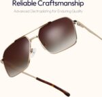 ZENOTTIC Polarized Aviator Sunglasses for Men: UV400 Protection Trendy Anti-Glare Shades - Driving Fishing Golf Fashion - Image 5