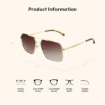 ZENOTTIC Polarized Aviator Sunglasses for Men: UV400 Protection Trendy Anti-Glare Shades - Driving Fishing Golf Fashion - Image 9