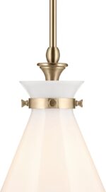 Kichler Laria 1-Light Pendant Light Fixture, Kitchen Island Hanging Light with Opal Glass in Champagne Bronze, Updated Traditional Style for Dining Room (14.5" x 10.5"), 52774CPZ - Image 3