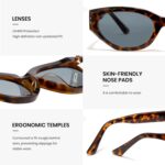 Cyxus Acetate Cateye Sunglasses for Women, Lightweight for All-Day Wear UV Protection for Driving Travel Party Outdoor 1349 - Image 4