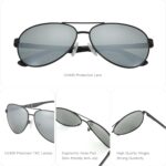 ZENOTTIC Polarized Aviator Sunglasses for Men Carbon Fiber Temple Pilot Sun Glasses with Mirrored Lens UV Protection - Image 3