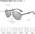 ZENOTTIC Polarized Aviator Sunglasses for Men Carbon Fiber Temple Pilot Sun Glasses with Mirrored Lens UV Protection - Image 4