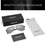ZENOTTIC Polarized Aviator Sunglasses for Men Carbon Fiber Temple Pilot Sun Glasses with Mirrored Lens UV Protection - Image 6