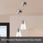 Aspen Creative 28011-61-1 Clear Seeded Glass Shade for Pendant Lights, Wall Sconces, and Lamp Posts, 1-3/4" Fitter Size, 7" High x 8" Diameter - Image 4