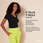 Amazon Essentials Women's Slim-Fit Short-Sleeve V-Neck T-Shirt - Image 2