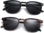 ZENOTTIC Polarized Sunglasses for Women Men: Retro Shades Round | Square Frame UV Protection 2 Pack - Image 3