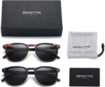 ZENOTTIC Polarized Sunglasses for Women Men: Retro Shades Round | Square Frame UV Protection 2 Pack - Image 4